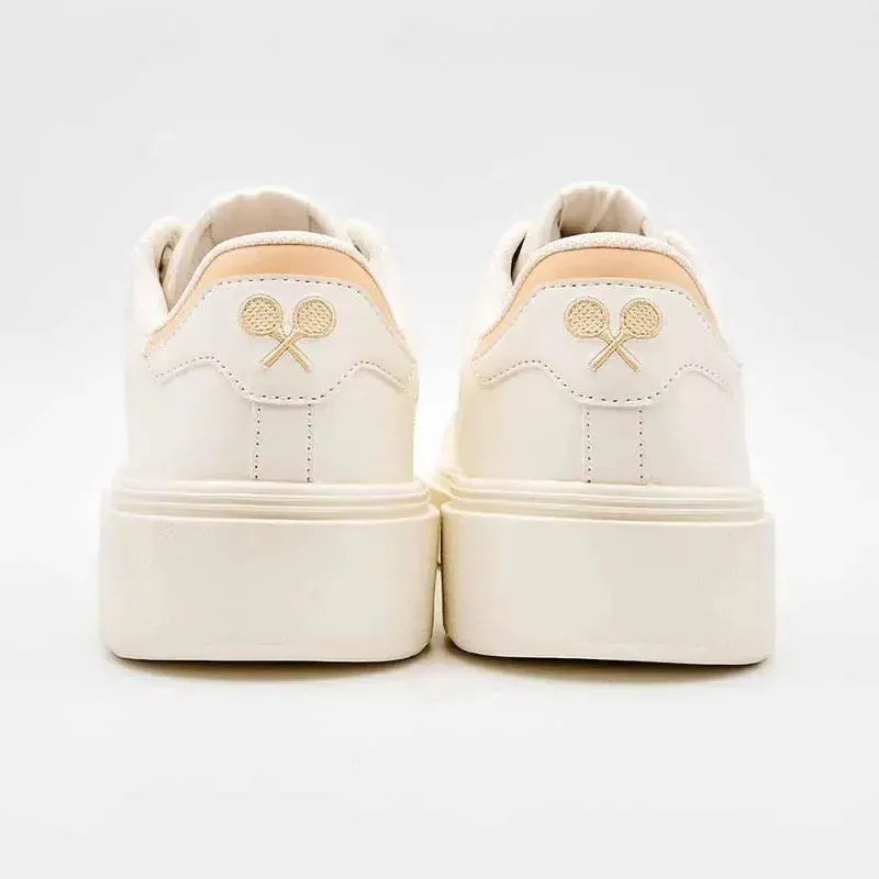 FILA Court Plumpy Ladies Sneaker - White / Peach Fuzz - Image 6