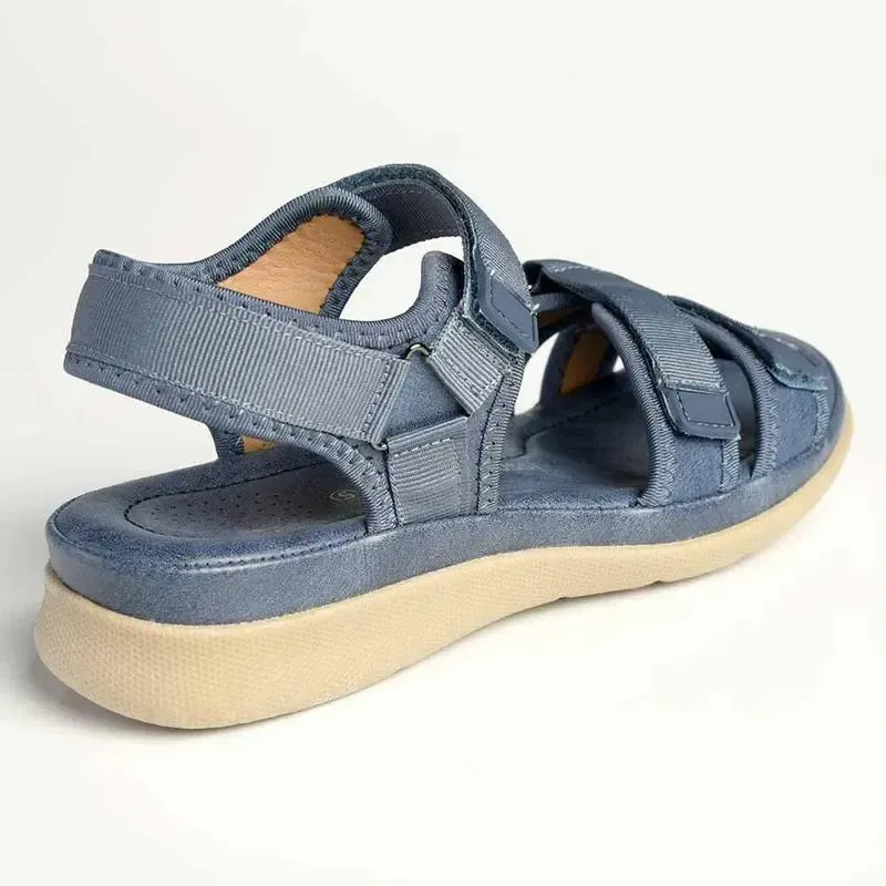 Franco Rossi Ladies Adventure Strap Sandals - Blue - Image 4