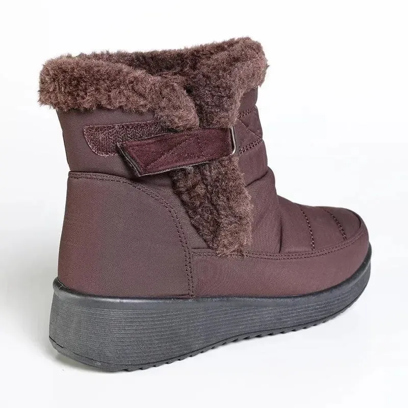 Franco Rossi Ladies Nylon Boots - Chocolate - Image 4