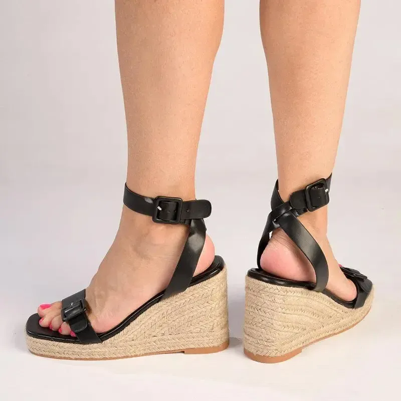 Madison Annabella Espadrille Wedge - Black - Image 5