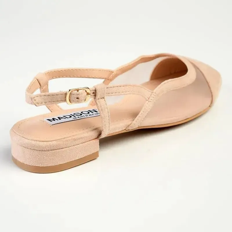 Madison Bluma 2 Low Block Heel Slingback Sandal - Nude - Image 4