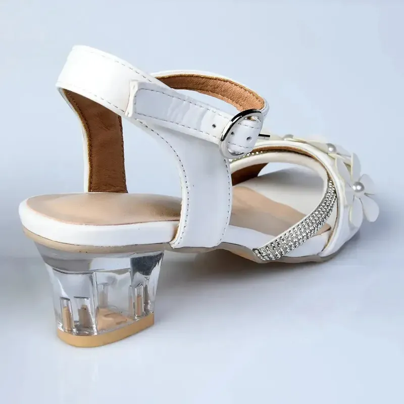 Madison Girls Heel Sandal Diamonds  - White - Image 3