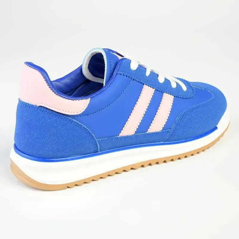 Madison Kel Ladies Fashion Sneaker - Blue / Pink - Image 4
